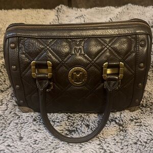 Metrocity Quilted Brown Leather Satchel